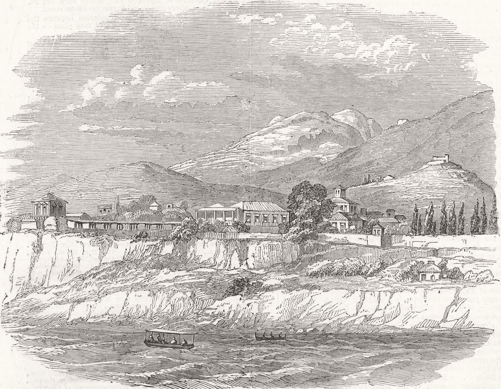 PORTUGAL. Funchal, Madeira, Empress of Brazils house 1853 old antique print